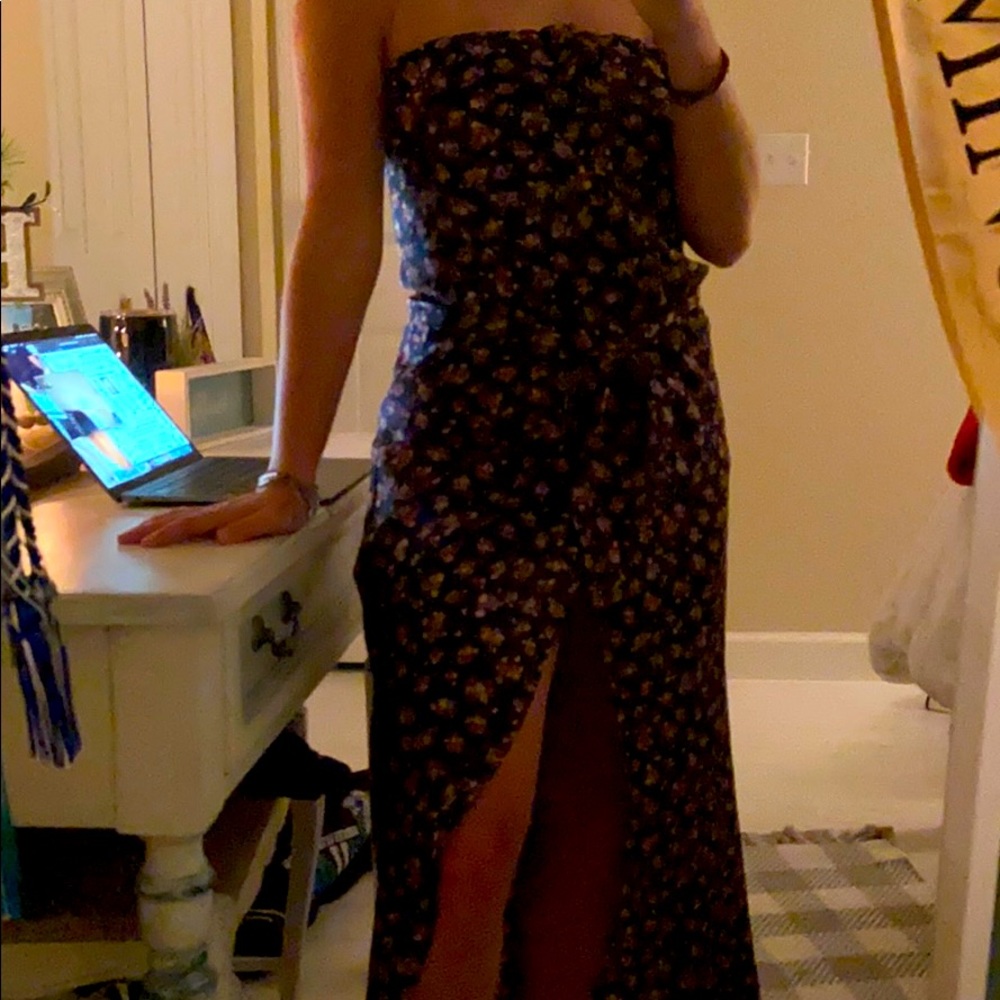 Black Strapless Maxi Dress